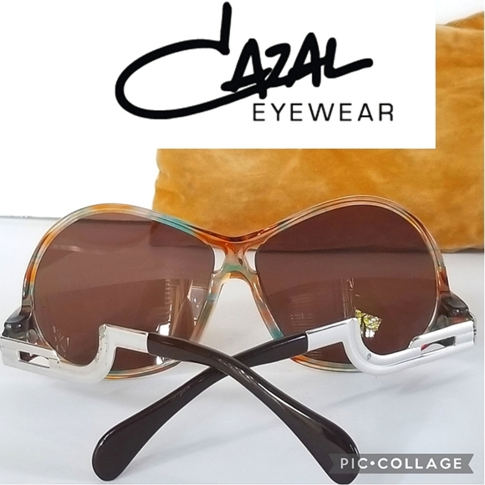 VINTAGE CAZAL 80'S HIP-HOP COLORFUL SUNGLASSES MOD. 302 METAL W/T ORIGINAL CASE